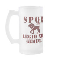 Julius Caesar's 13th Gemina Roman Legion Glass Mug