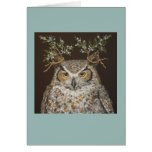 Julius the great-horned owl card