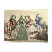 July, 1859 Fashions Postcards
