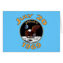 July 20, 1969 Apollo 11 Mission to the Moon Greeting Card