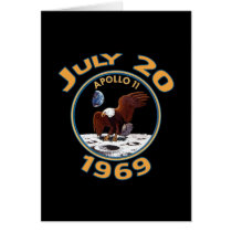 July 20, 1969 Apollo 11 Mission to the Moon Card
