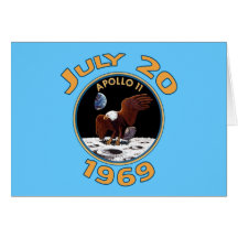 July 20, 1969 Apollo 11 Mission to the Moon Greeting Card
