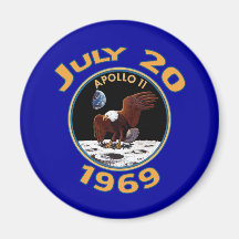 July 20, 1969 Apollo 11 Mission to the Moon Fridge Magnet