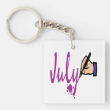 July 4 acrylic keychain