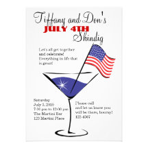 July 4 Martini Shindig! Personalized Invitation