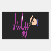 July 4 rectangle stickers