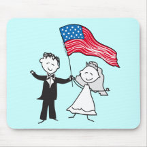 July 4 Wedding Gifts Mousepads