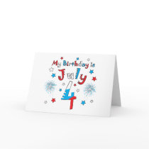 July 4th Birthday Cards