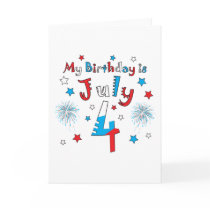 July 4th Birthday Card