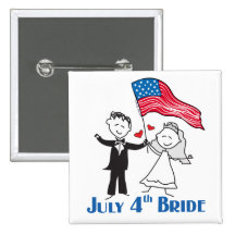 July 4th Bride Gifts Button