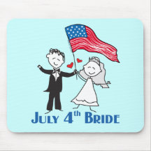 July 4th Bride Gifts Mousepad