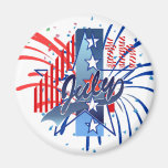 JULY 4th by SHARON SHARPE Refrigerator Magnets