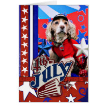 July 4th - Cocker Spaniel - Dutchie Sue Greeting Card