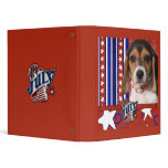 July 4th Firecracker - Beagle Puppy Vinyl Binders