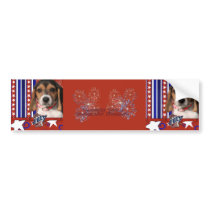 July 4th Firecracker - Beagle Puppy Bumper Stickers