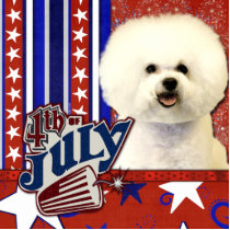 July 4th Firecracker - Bichon Frise Photo Sculptures