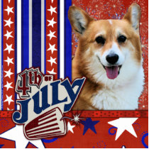 July 4th Firecracker - Corgi - Owen Acrylic Cut Outs