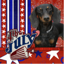 July 4th Firecracker - Dachshund - Winston Photo Cutouts