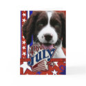 July 4th Firecracker - English Springer Spaniel card