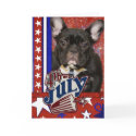 July 4th Firecracker - French Bulldog card