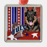 July 4th Firecracker - German Shepherd - Kuno Christmas Ornaments