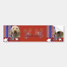July 4th Firecracker - GoldenDoodle Bumper Sticker