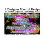 July 4th Firecracker Martini Recipe Postcard