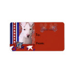 July 4th Firecracker - Pitbull Puppy - Petey labels