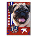 July 4th Firecracker - Pug Greeting Cards