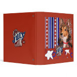 July 4th Firecracker - Sheltie Puppy - Cooper Vinyl Binder