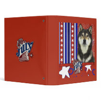 July 4th Firecracker - Shiba Inu - Yasha 3 Ring Binder