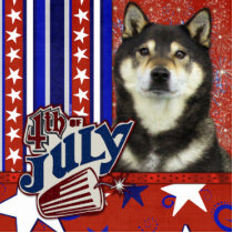 July 4th Firecracker - Shiba Inu - Yasha Acrylic Cut Out