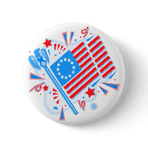 July 4th Flag buttons