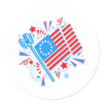 July 4th Flag Stickers
