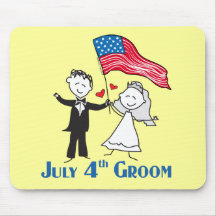 July 4th Groom Gifts Mousepad