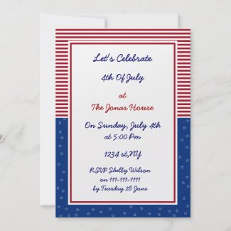 July 4th Holiday party Invitation invitation