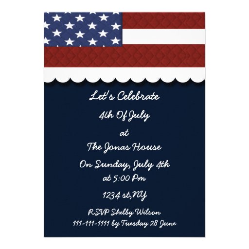 July 4th Holiday party Invitation (front side)
