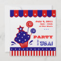 July 4th Independence Day BBQ Invitation Red White invitation