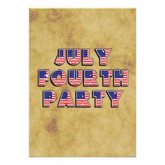 July 4th, Independence Day Party BBQ Invitation