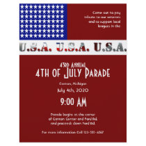 July 4th Modern USA Flag Graphic Flyer