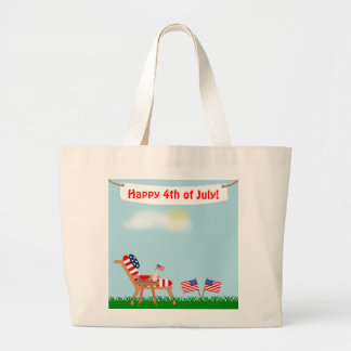 July 4th or Memorial Day American Flag Lawn Chair Tote Bag