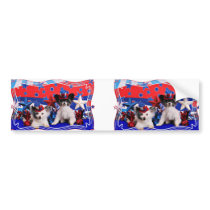 July 4th - Papillon - Franny and Bucky Bumper Sticker