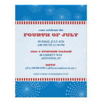 July 4th Party Explosion Party Invitation