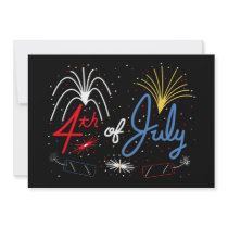July 4th Party Invitation invitations