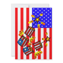 July 4th Party Invitation invitations