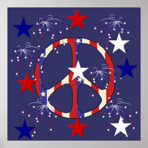 July 4th peace poster  zazzle