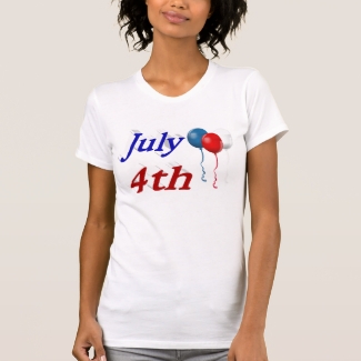 July 4th Red White Blue Balloons 3D Shirt