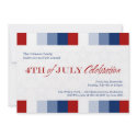 July 4th red white blue Independence celebration invitation