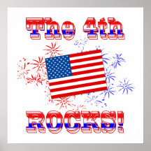 July 4th Rocks Poster