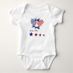 July 4th stars 1 baby bodysuit